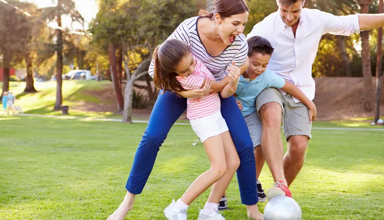 Family enjoying time outdoors